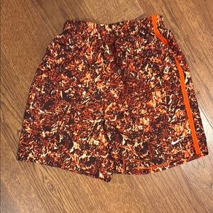 Nike Dynamic Orange and Black Athletic Shorts